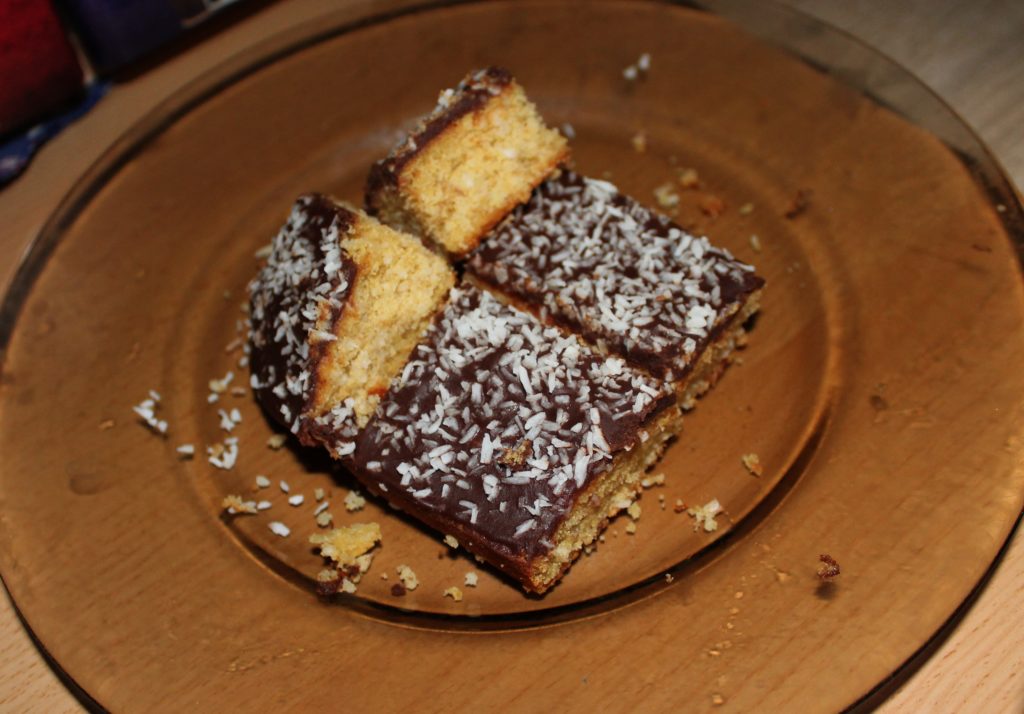 Vegan coconut-chocolate cake